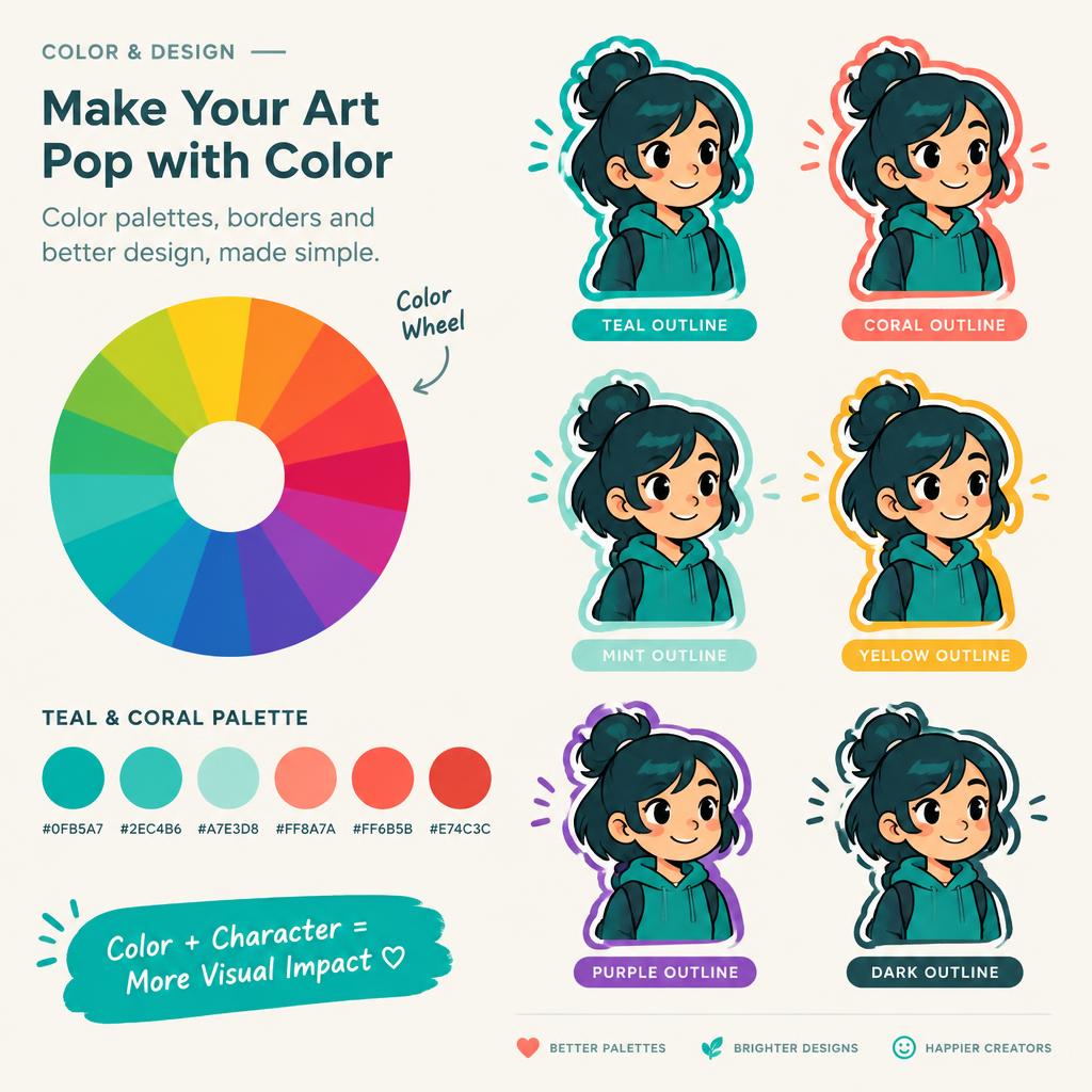 How To Style Outlines Outline Color Selection Guide: Best Combinations by Background | PNG ...